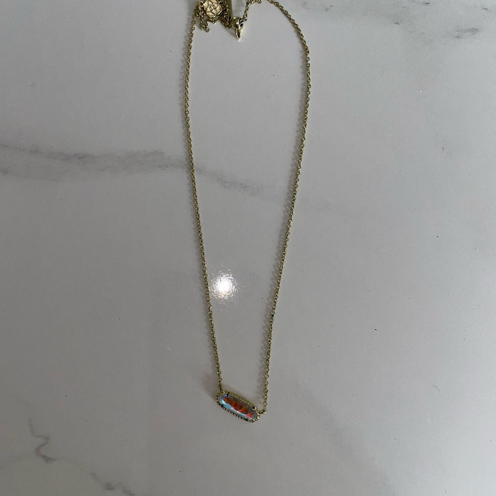 Kendra Scott Gold Necklace with Iridescent Pendant - Picture 5 of 6